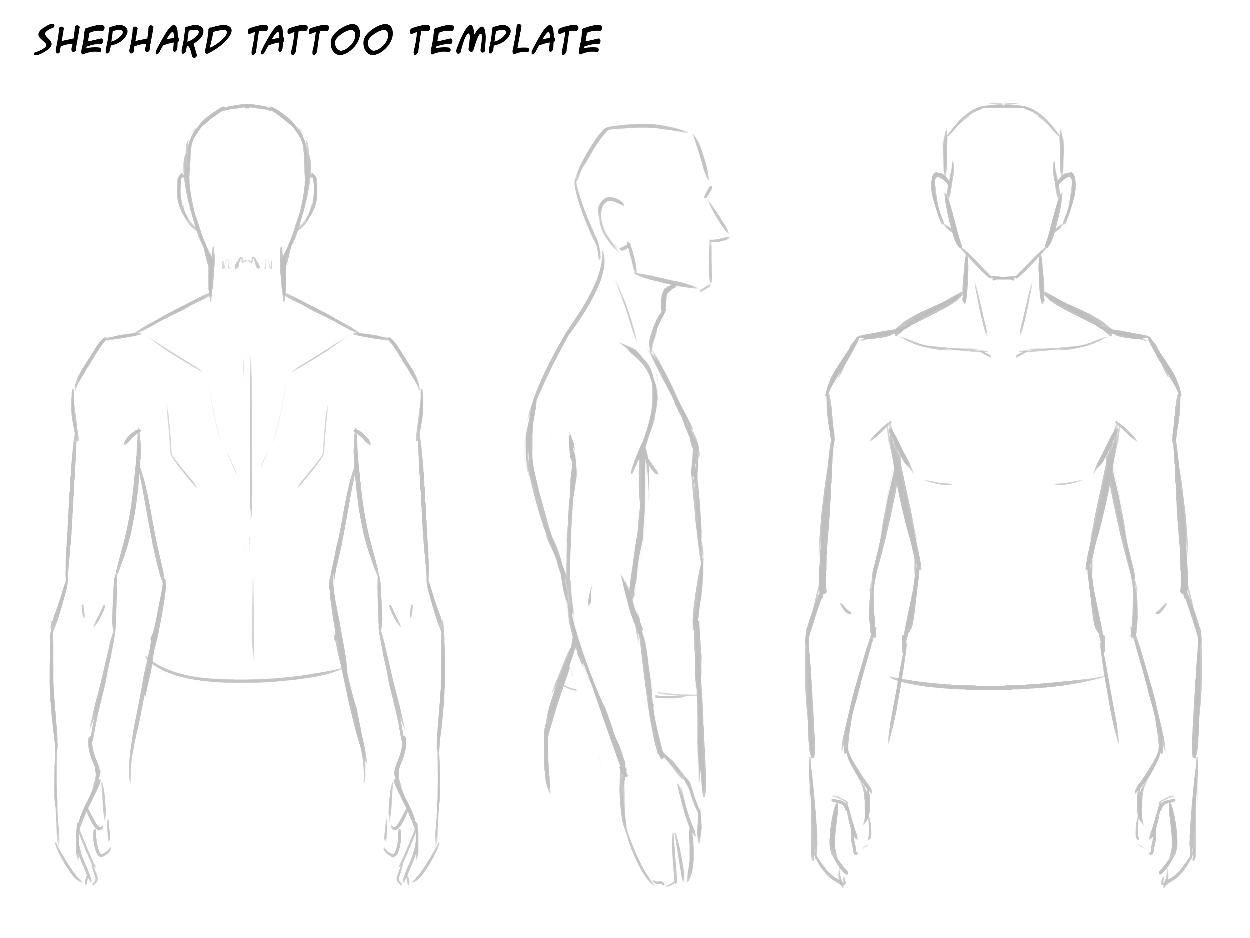 Printable Blank Tattoo Template